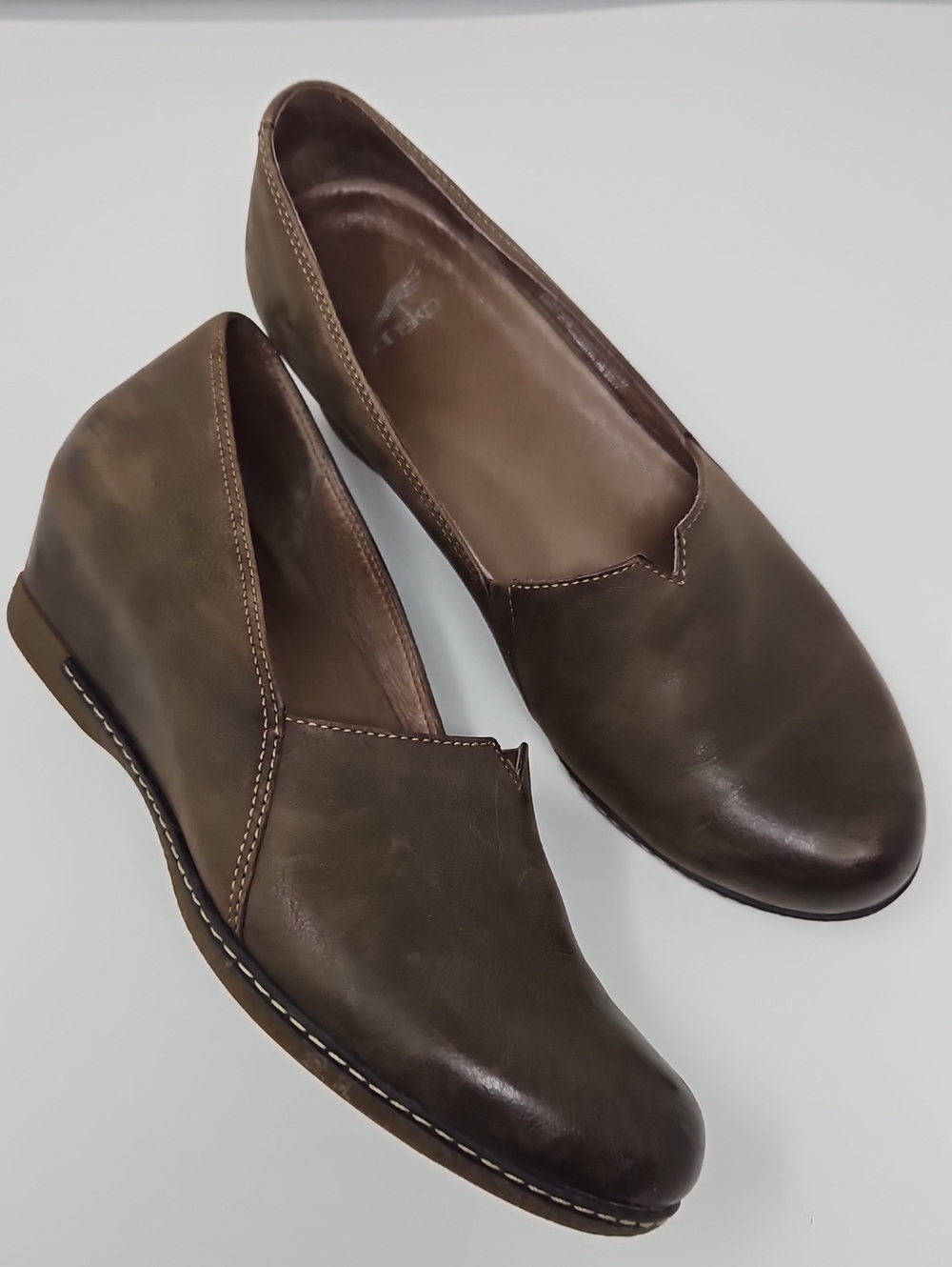 Dansko Liliana Leather Wedges Rubber Soles Womens 38